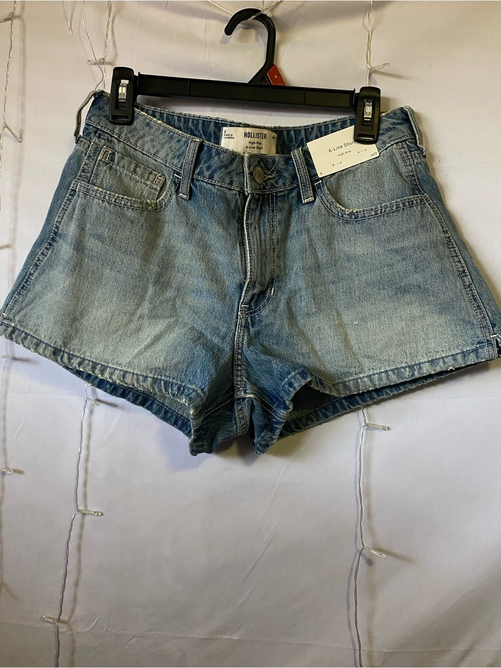 Hollister Light Wash Denim Jean Shorts